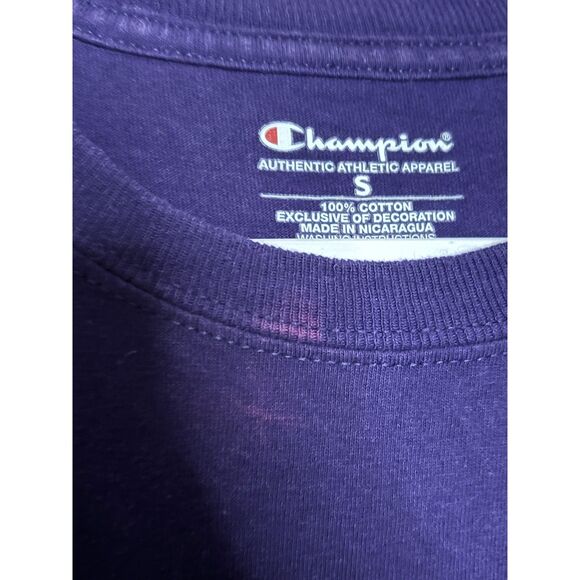 CHAMPION LSU TIGERS CASUAL EVERYDAY TEAM SPIRIT CREWNECK COTTON T-SHIRT SZ.SMALL - Picture 3 of 3